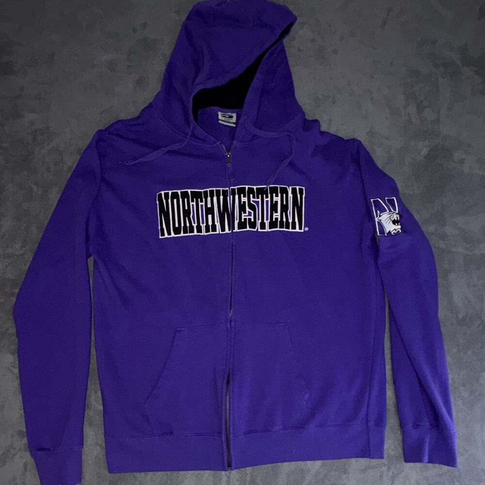VTG 90's Northwestern Wildcats Full Zip Hoodie XXL